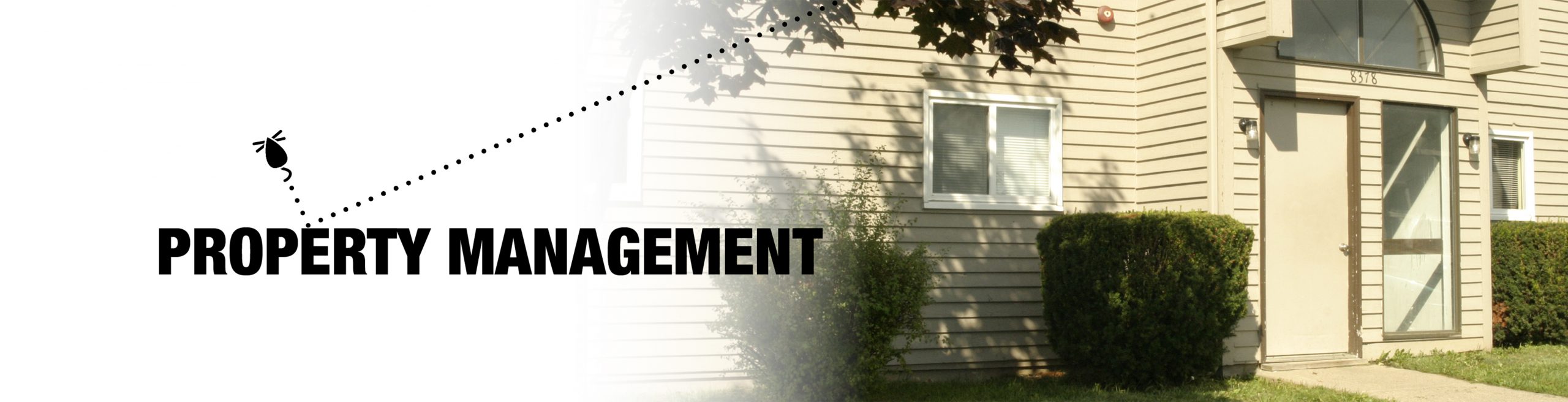 Property Management headers with image of apartment building
