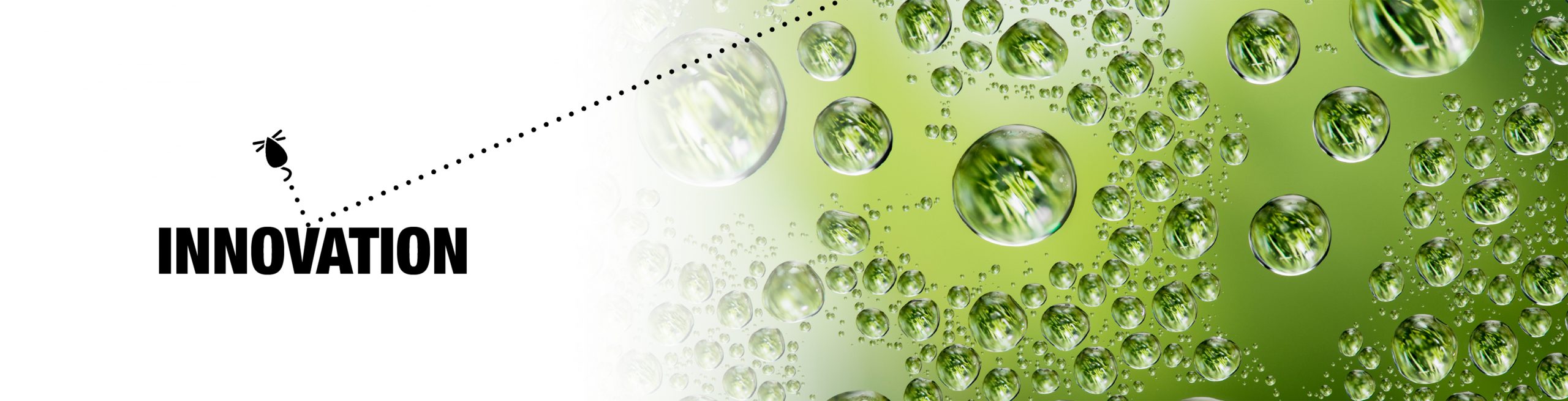 Header with image of droplets